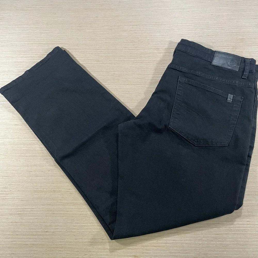 Buffalo David Bitton Driven-X Relaxed Straight Stretch Jeans Black 36x34